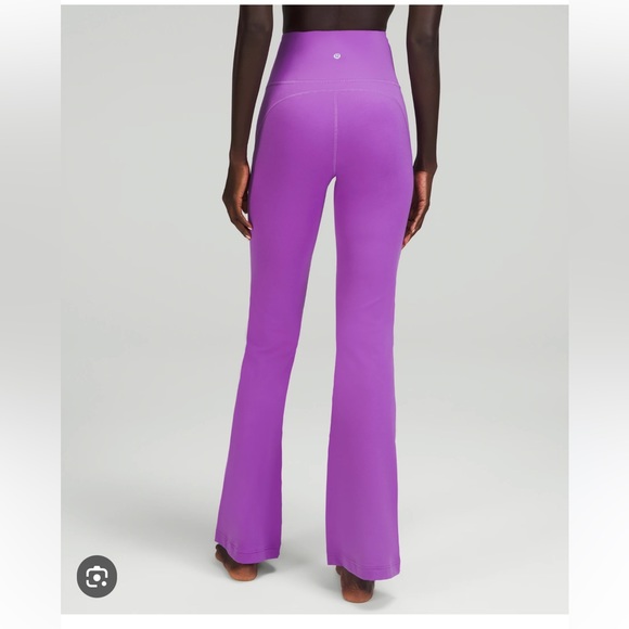 Lululemon Groove Super-high-rise Flared Pants Nulu In Moonlit Magenta - Picture 2 of 2